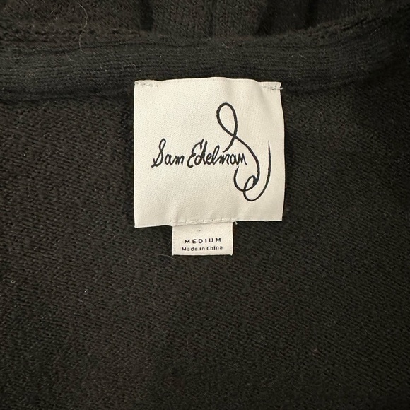 Sam Edelman long black duster maxi cardigan soft EUC  SZ M - Picture 5 of 7